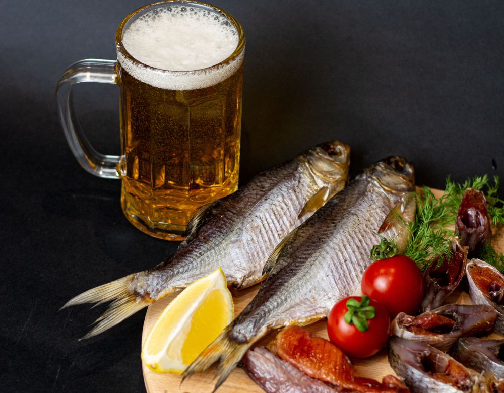 Сушеная рыба и пиво